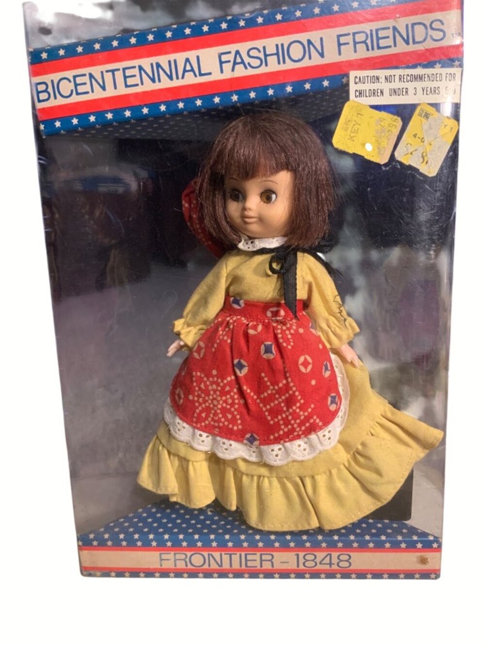 Bicentennial Fashion Friends Frontier 1848 doll in its original packaging 1976
